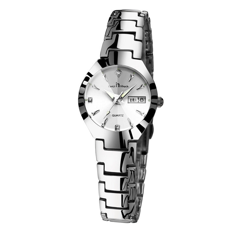 Reloj luminoso para pareja, reloj de cuarzo con calendario
