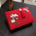 Jewelry box flannel jewelry box antique flower god storage box