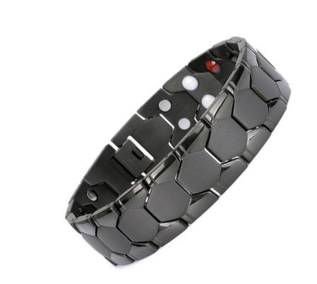 Pulsera de titanio magnética 4 en 1 de bioenergía para hombre, pulsera retorcida magnética saludable para la artritis