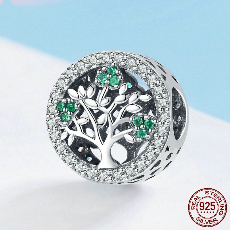 Lebensbaum S925 Sterling Silber Perlen-Accessoires