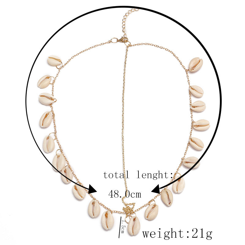 Joyas étnicas bohemias, diadema de conchas, accesorio para el pelo de cadena de conchas