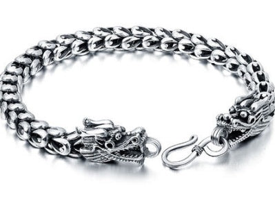 S925 Silber, kühnes, dominantes Herren-Hahnarmband