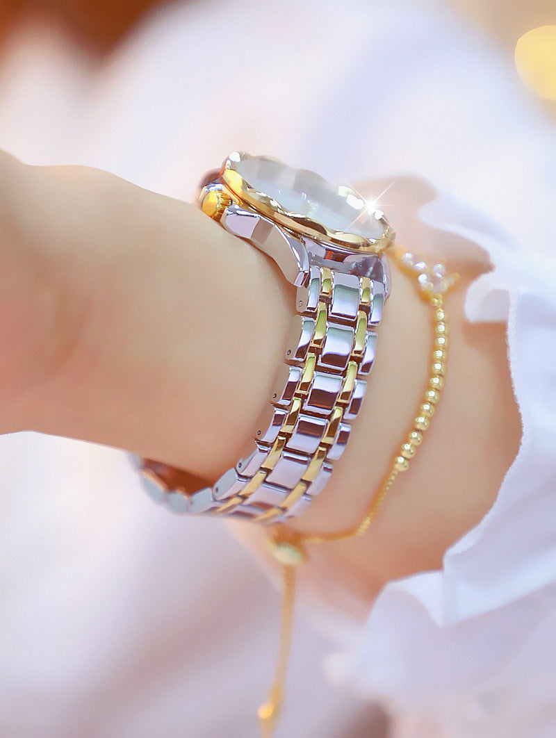 Reloj de mujer de diamante completo enlazado