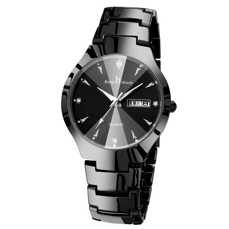Reloj luminoso para pareja, reloj de cuarzo con calendario
