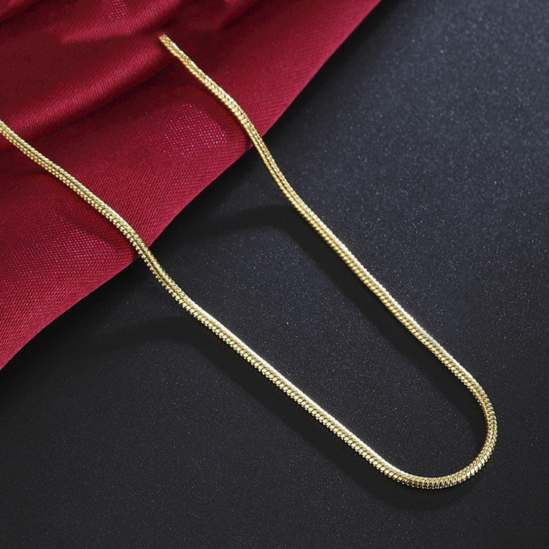 Round snake chain chain necklace