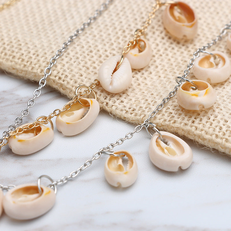 Joyas étnicas bohemias, diadema de conchas, accesorio para el pelo de cadena de conchas