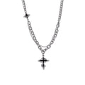 Dunkle Kreuz Halskette Herren Modeaccessoires