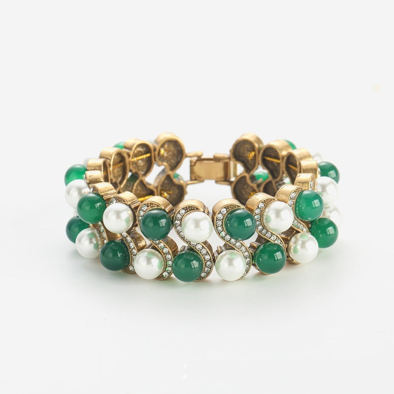 Armband Türkis Vintage Antik Farbige Glasur