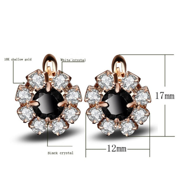 Anillo de flores, collar, pendientes, pulsera, set de cuatro piezas