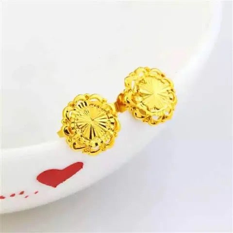 24K vergoldete Ohrringe Euro Gold Schmuck Neue beliebte Ohrringe