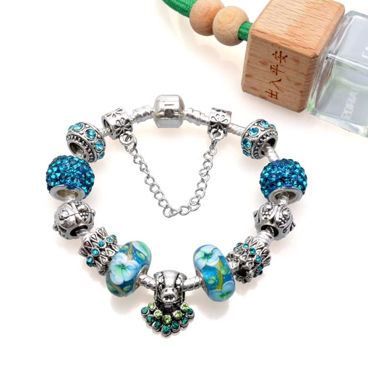 Exquisites Damenarmband Herz Krone Perlen Schmuck