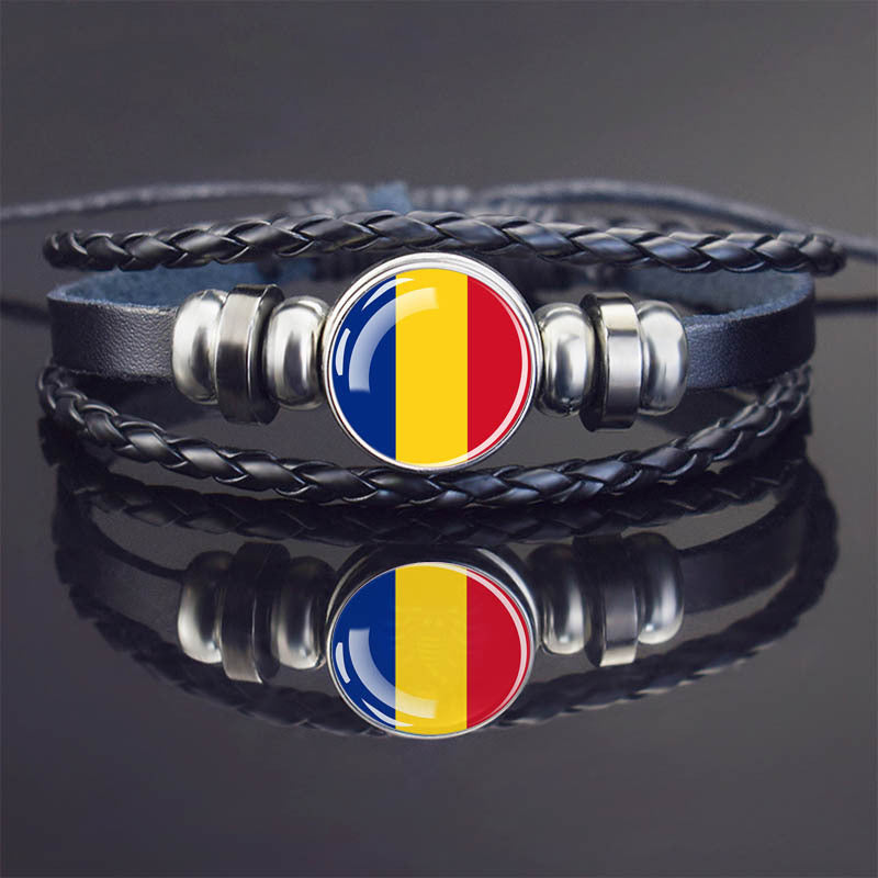 World Flag Bracelet Woven Twisted