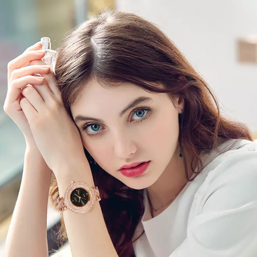 Reloj de mujer con correa de diamantes