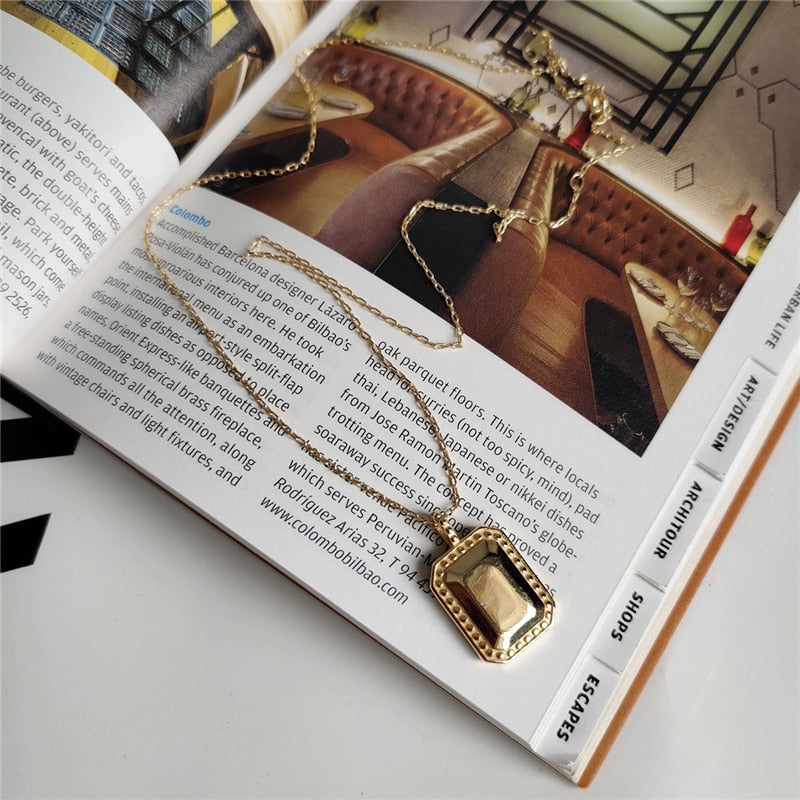 Mirror Design Net Red  Necklace Necklace