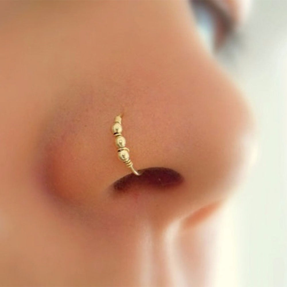 Anillo de nariz de hilo de Pinestone
