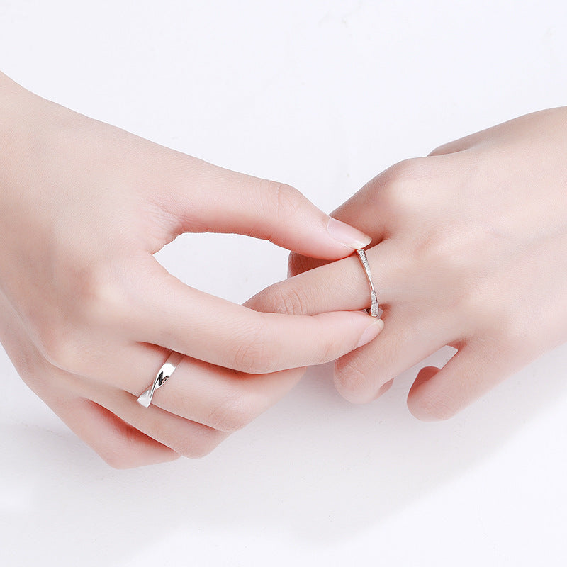 S925 Sterling Silber Pärchenringe mit Diamanten für Damen und Herren