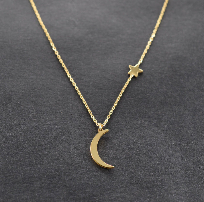 Einfache Stern-Mond-Halskette
