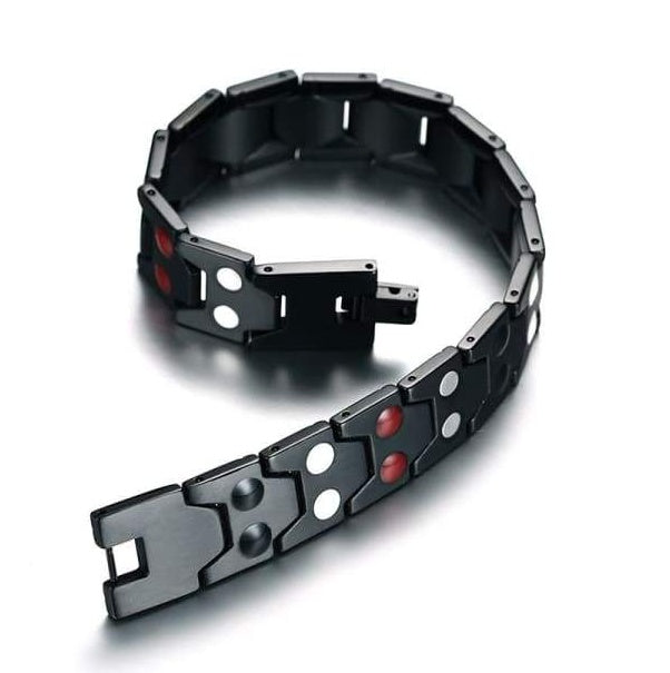 Pulsera de titanio magnética 4 en 1 de bioenergía para hombre, pulsera retorcida magnética saludable para la artritis