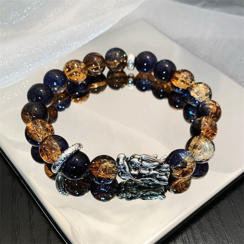 Pulsera con diseño de la suerte tradicional del Año del Dragón y cielo estrellado