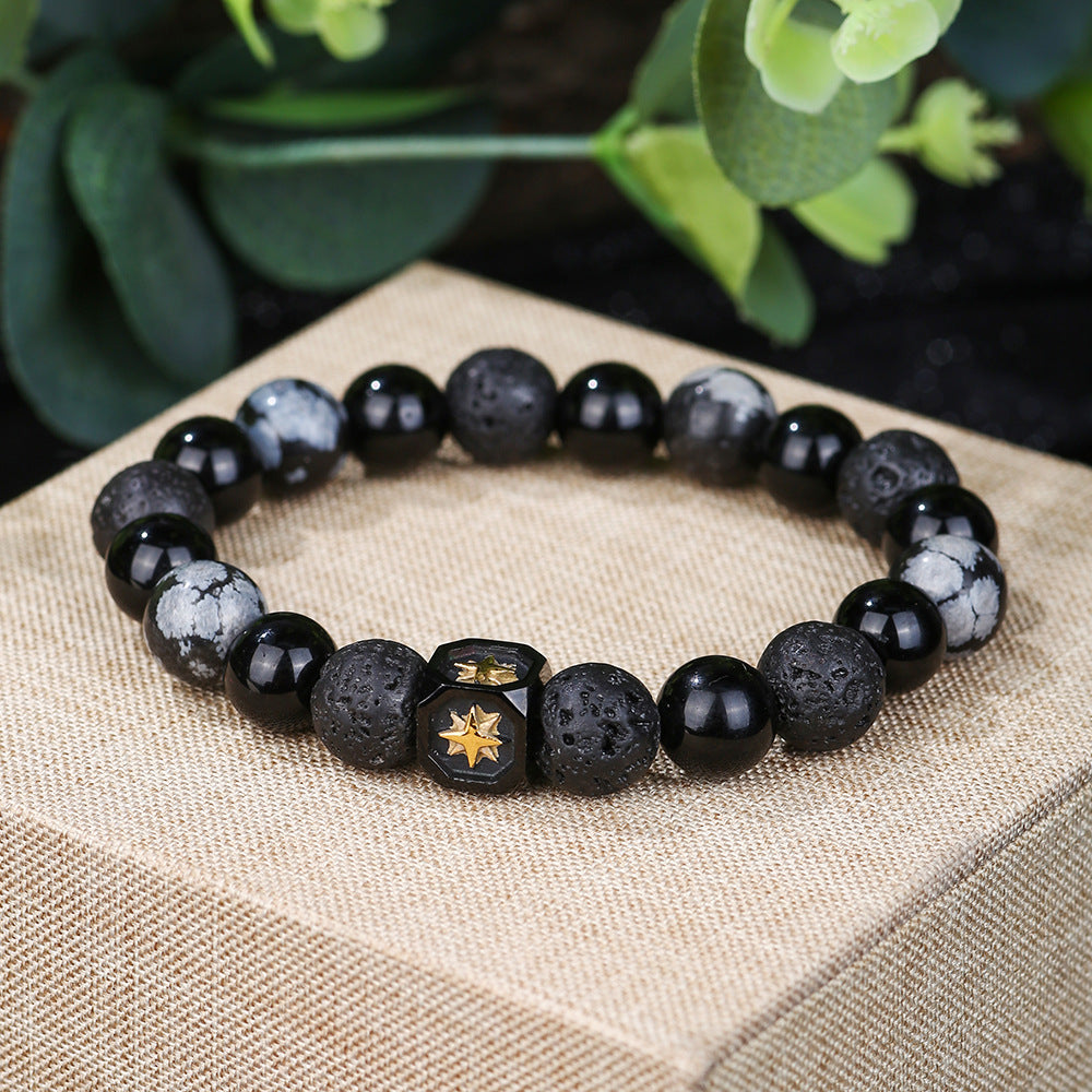 Fashion Gray Stone Zen Bracelet For Women