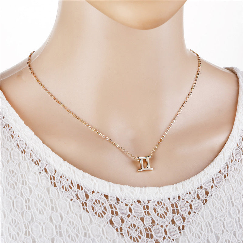 12 Constellation Zodiac Sign Necklaces Chokers For Women Girls