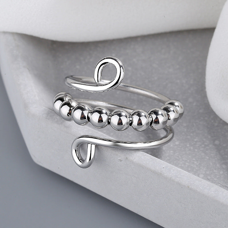 Rotierender Ring, doppelagig, verstellbar, Dekompression, Farberhaltung, Stress-Angst-Ring