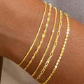 Pulsera Sencilla de Moda con Cadena Fígaro de Metal