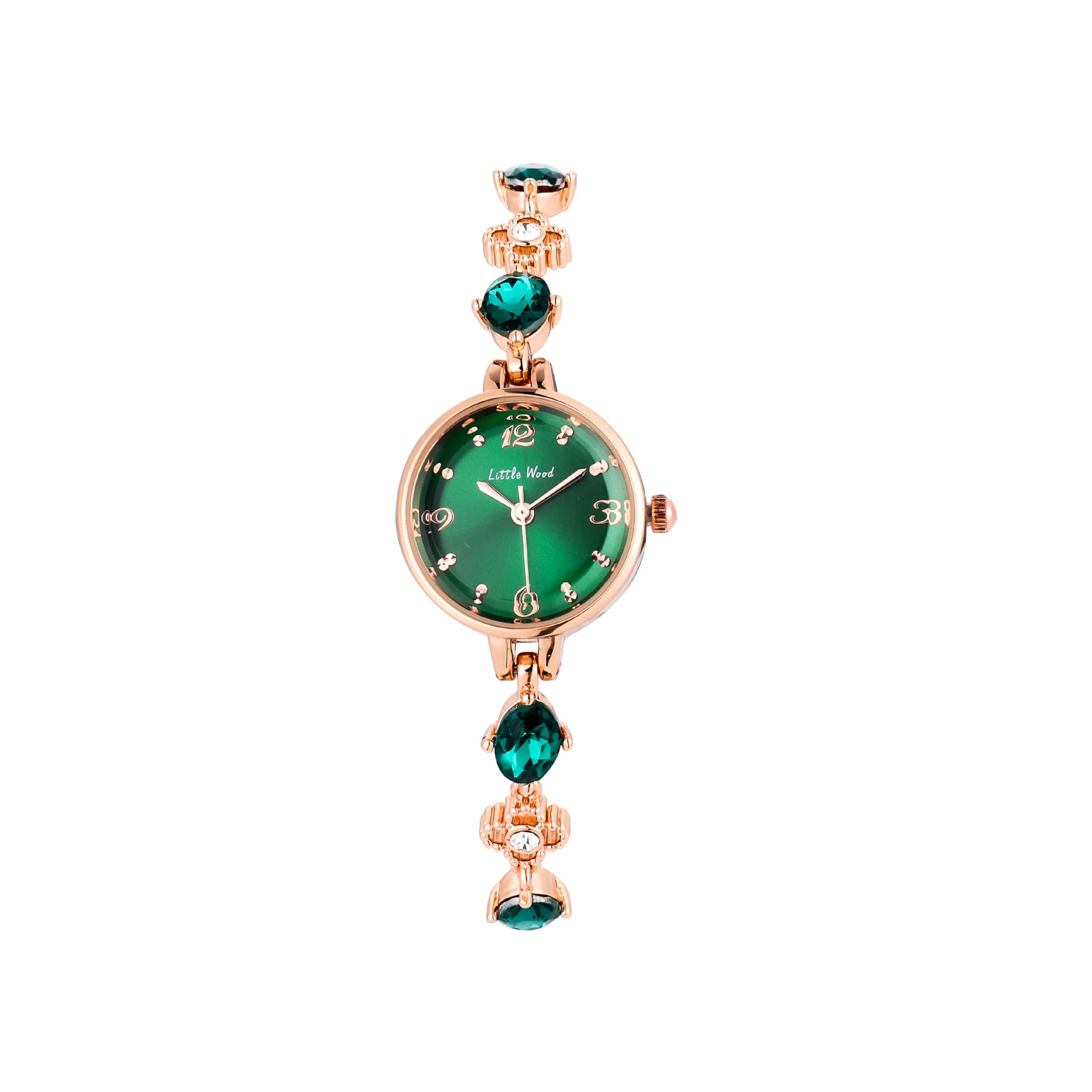 Pequeño reloj verde simple y elegante, reloj de pulsera para mujer, reloj de regalo, reloj de jade