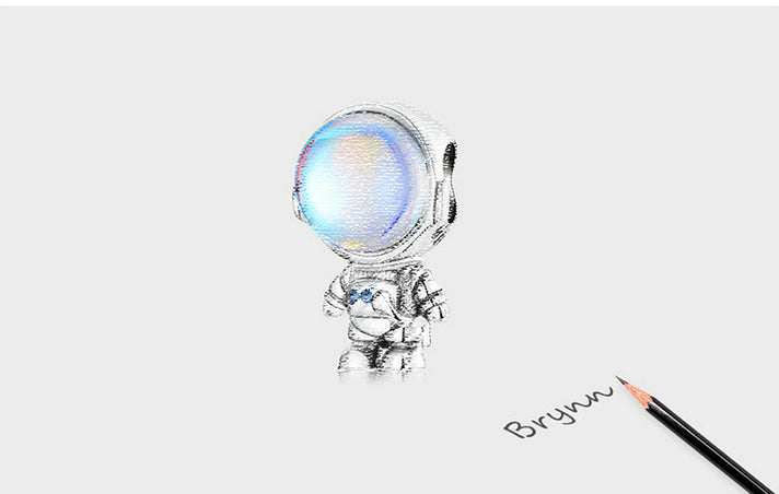 S925 Sterling Silber Süßer Astronaut Perlenarmband Schlicht Zirkon Weltraum-Abenteuer Perlen