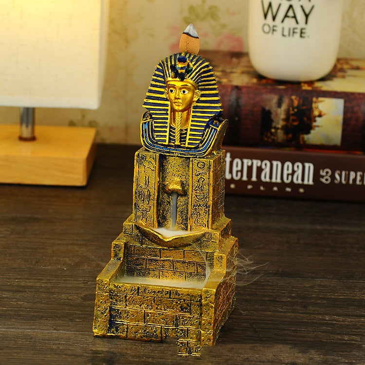 Kreativer ägyptischer Räuchergefäß-Rückflussbrenner Harz Handwerk Zuhause Buddha Ornament