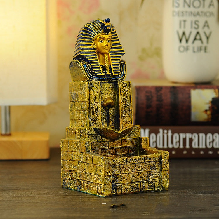 Kreativer ägyptischer Räuchergefäß-Rückflussbrenner Harz Handwerk Zuhause Buddha Ornament