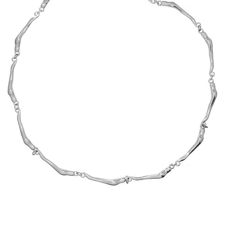 Twisted Wave-Muster Halskette für Damen und Herren