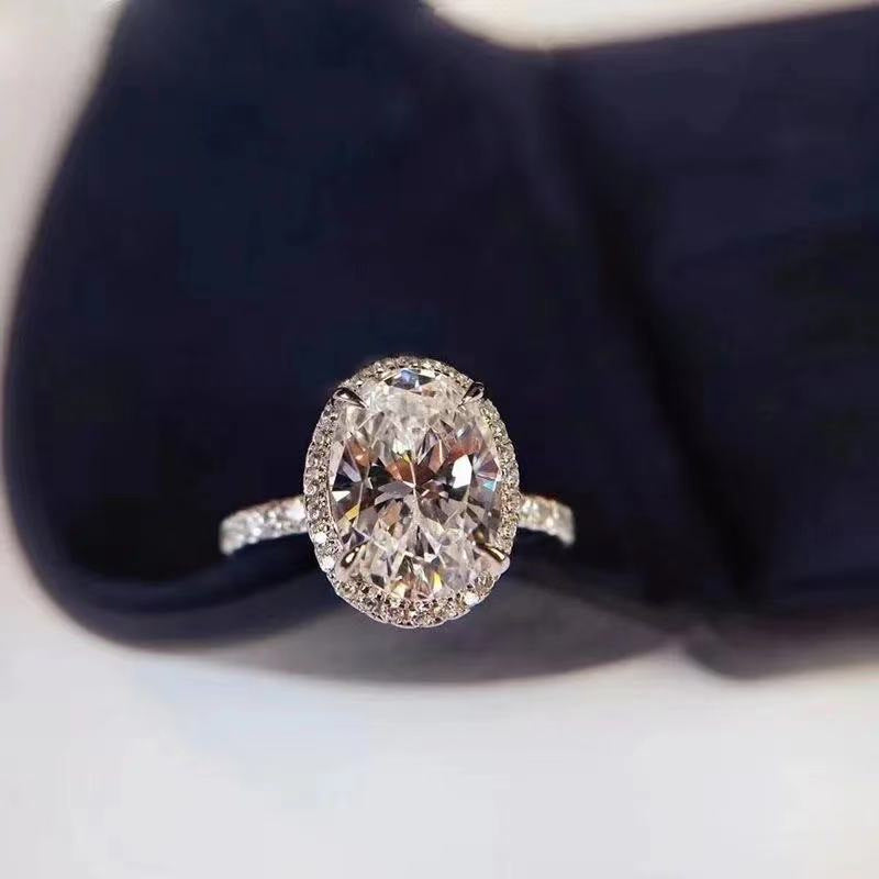 Moissanite Großer Diamant Diamantring Großhandel Geformter Tauben-Strass-Ring