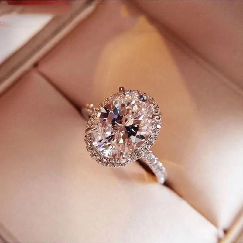 Moissanite Großer Diamant Diamantring Großhandel Geformter Tauben-Strass-Ring