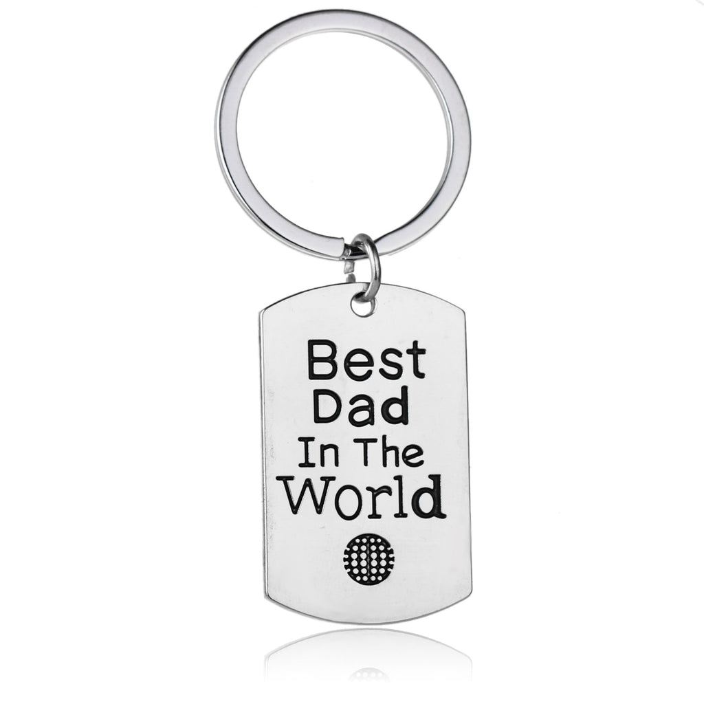 Llavero de Anillo Único para el Día del Padre "El Mejor Papá del Mundo"