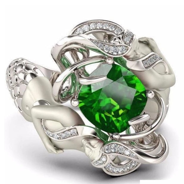Kissenschliff Roter Natürlicher Rubin Edelstein Ring Luxus 925 Sterling Silber Meerjungfrauenringe für Frauen Hochzeitsschmuck