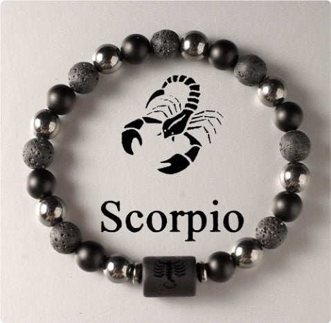 Twelve Constellation Couple Bracelet Tigereye Handmade Bracelet Shooter