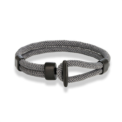 Pulsera informal de ancla negra para hombre