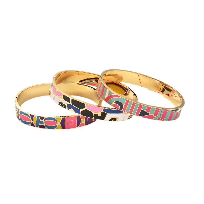 Armband aus Edelstahl und Emaille