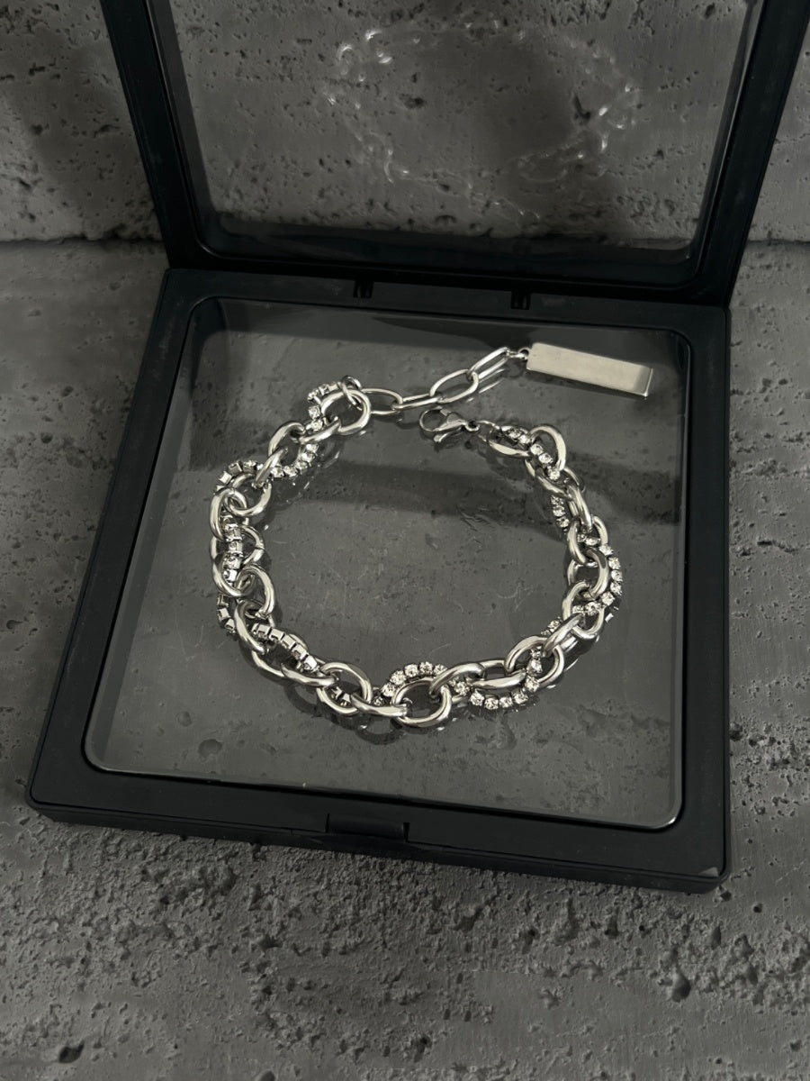 Double-layer Cuban Diamond High-grade Men's And Women's Bracelet
