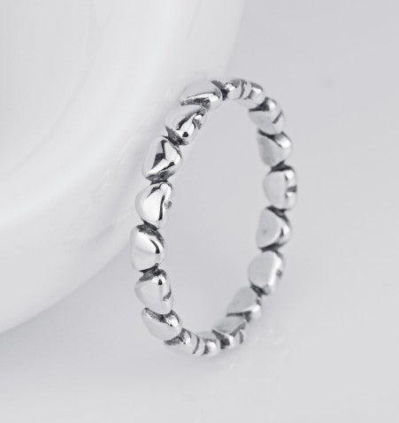 925er Sterling Silber Herzring