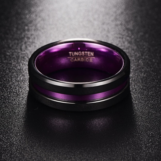 Lila Partyring Groove Ring