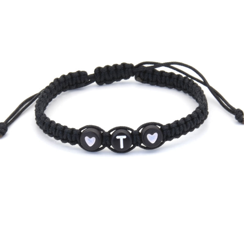 26 English Letters Love Heart Hand Woven Hand Rope