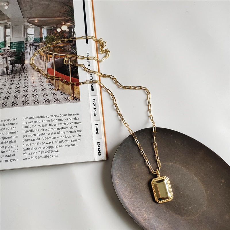 Mirror Design Net Red  Necklace Necklace