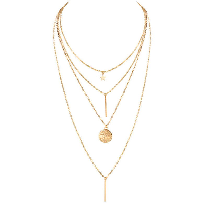 New Boho Vintage Multi-layer Pendant Necklace
