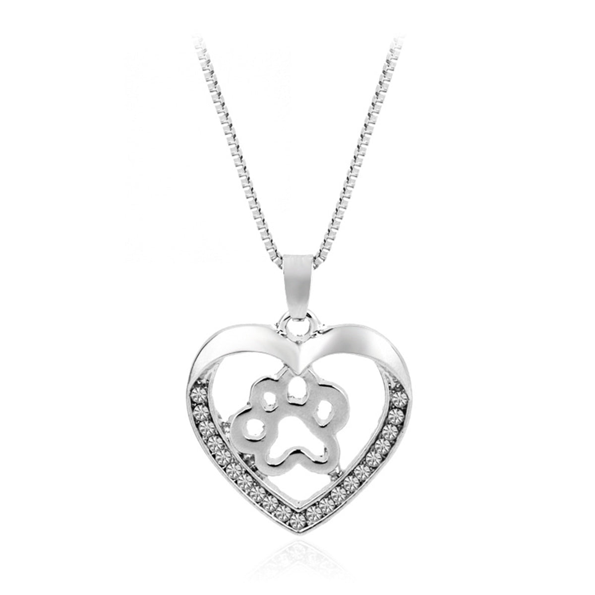 WISH Explosion Fashion Kreative Liebe Hunde-Pfotenabdruck-Anhänger-Halskette Außenhandel Neue Metallschmuck Großhandel