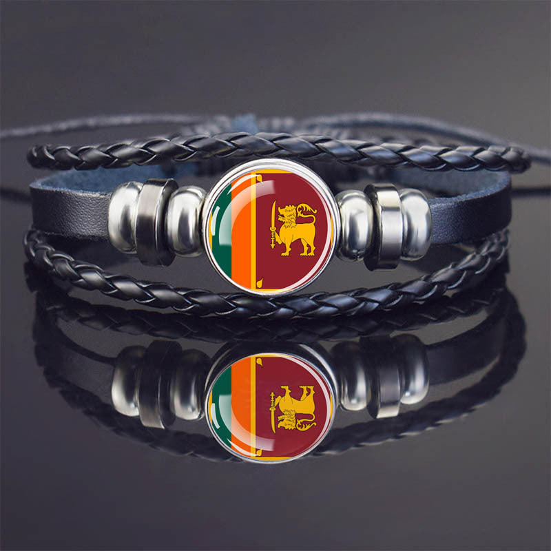 World Flag Bracelet Woven Twisted