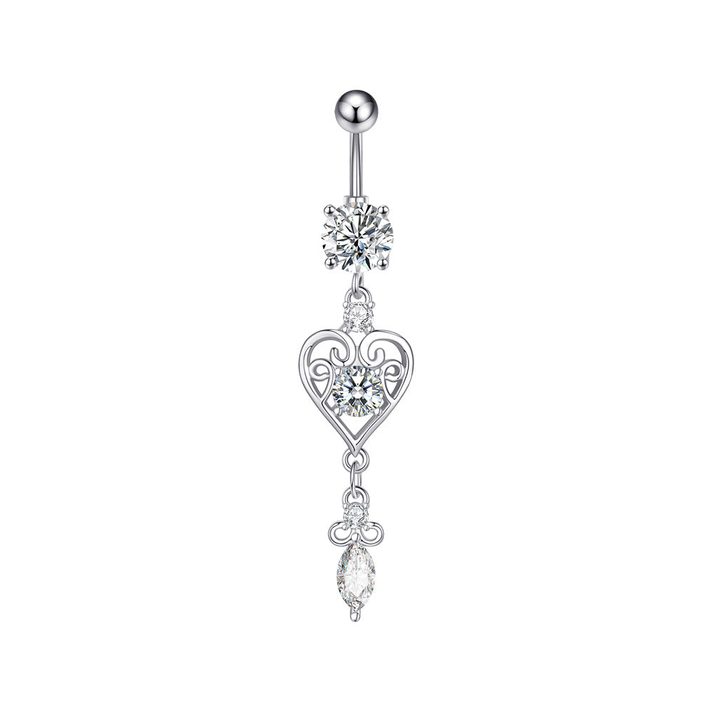Anillo de ombligo de circonita Piercing de ombligo de joya