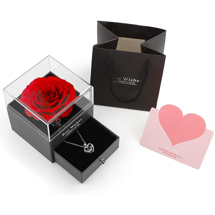 Ewige Rose Schmuckschatulle Acryl Geschenkbox