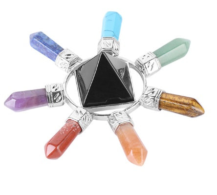Naturkristall Halbedelstein Sieben-Chakra-Schmuck